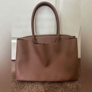 Mauve / Dark Taupe Tote Bag